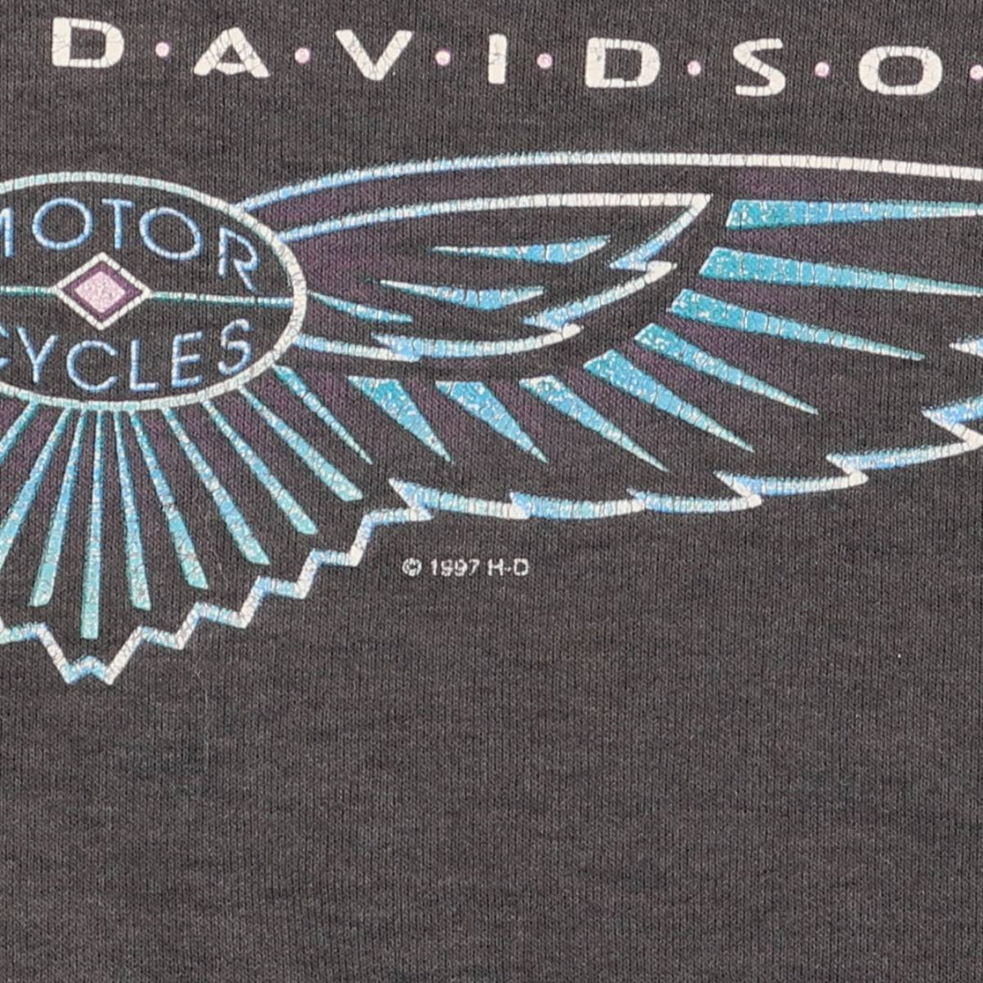 Vintage 90'S Harley-Davidson Advertising Sweatshirt, Men's XXL unclear Charcoal Vintage Second Hand
