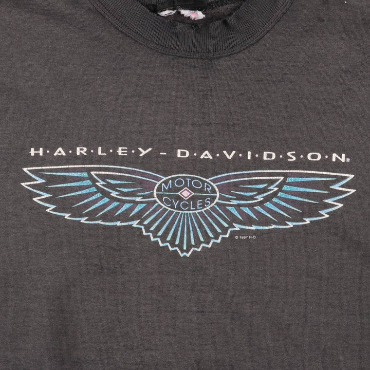 Vintage 90'S Harley-Davidson Advertising Sweatshirt, Men's XXL unclear Charcoal Vintage Second Hand