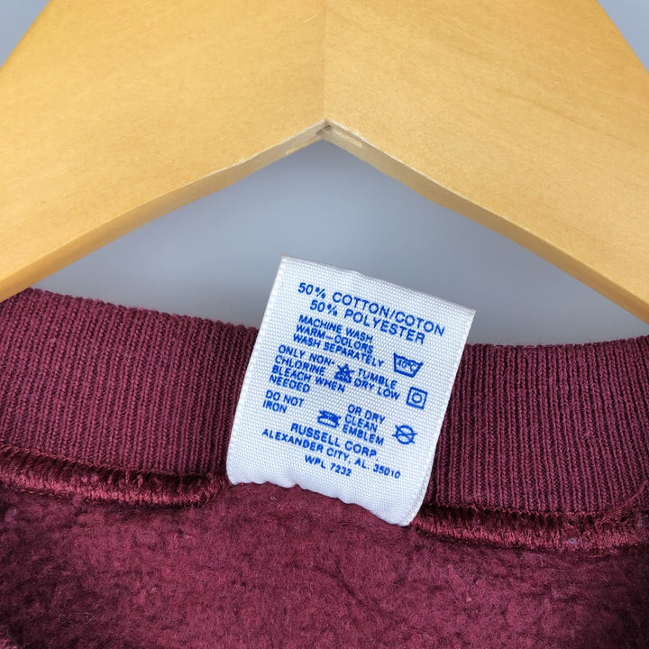 Vintage 80s-90'S Jerzees Advertising Sweatshirt, Made in USA, Men's Size XL cotton Red type red-purple Vintage Second Hand