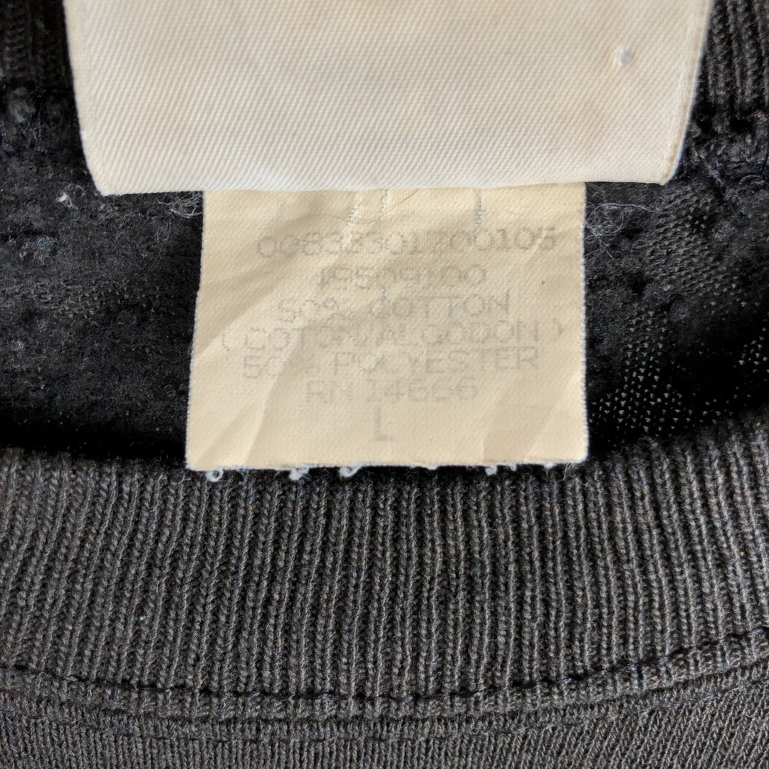 Vintage 90'S Lee Black Panther Pattern Print Sweatshirt, Made in USA, Men's Size L cotton black type Vintage Second Hand