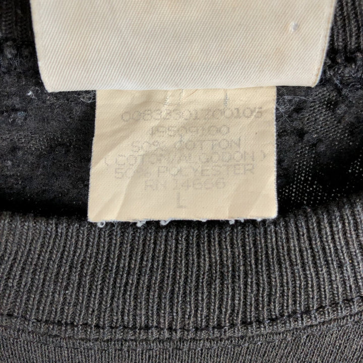 Vintage 90'S Lee Black Panther Pattern Print Sweatshirt, Made in USA, Men's Size L cotton black type Vintage Second Hand