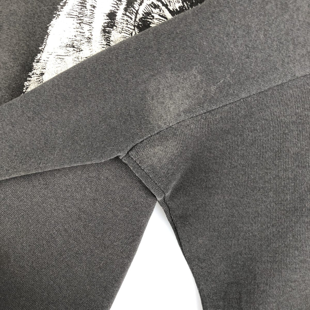 Vintage 90'S Lee Black Panther Pattern Print Sweatshirt, Made in USA, Men's Size L cotton black type Vintage Second Hand