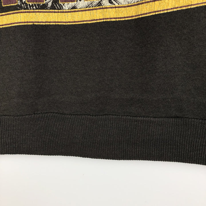 Vintage 90'S Lee Black Panther Pattern Print Sweatshirt, Made in USA, Men's Size L cotton black type Vintage Second Hand