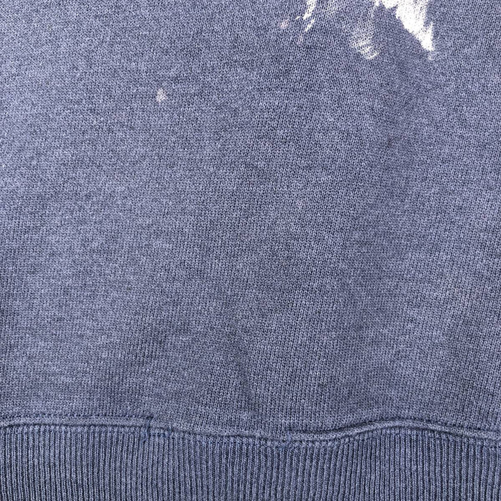 1980'S Hanes Blue Tag Lion Pattern Animal Sweatshirt, Made in USA, Men's Size L cotton navy blue type Vintage Second Hand