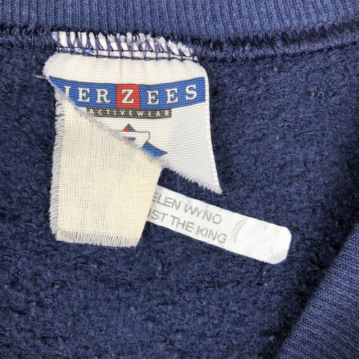 Vintage 90'S Jerzees printed sweatshirt, size M, men's unclear navy blue type Vintage Second Hand