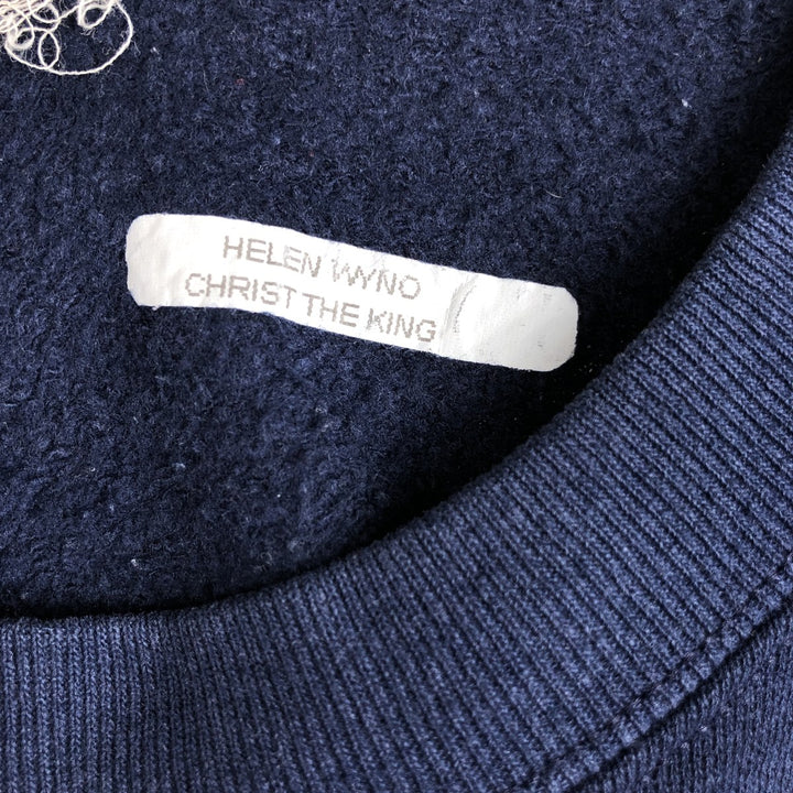 Vintage 90'S Jerzees printed sweatshirt, size M, men's unclear navy blue type Vintage Second Hand