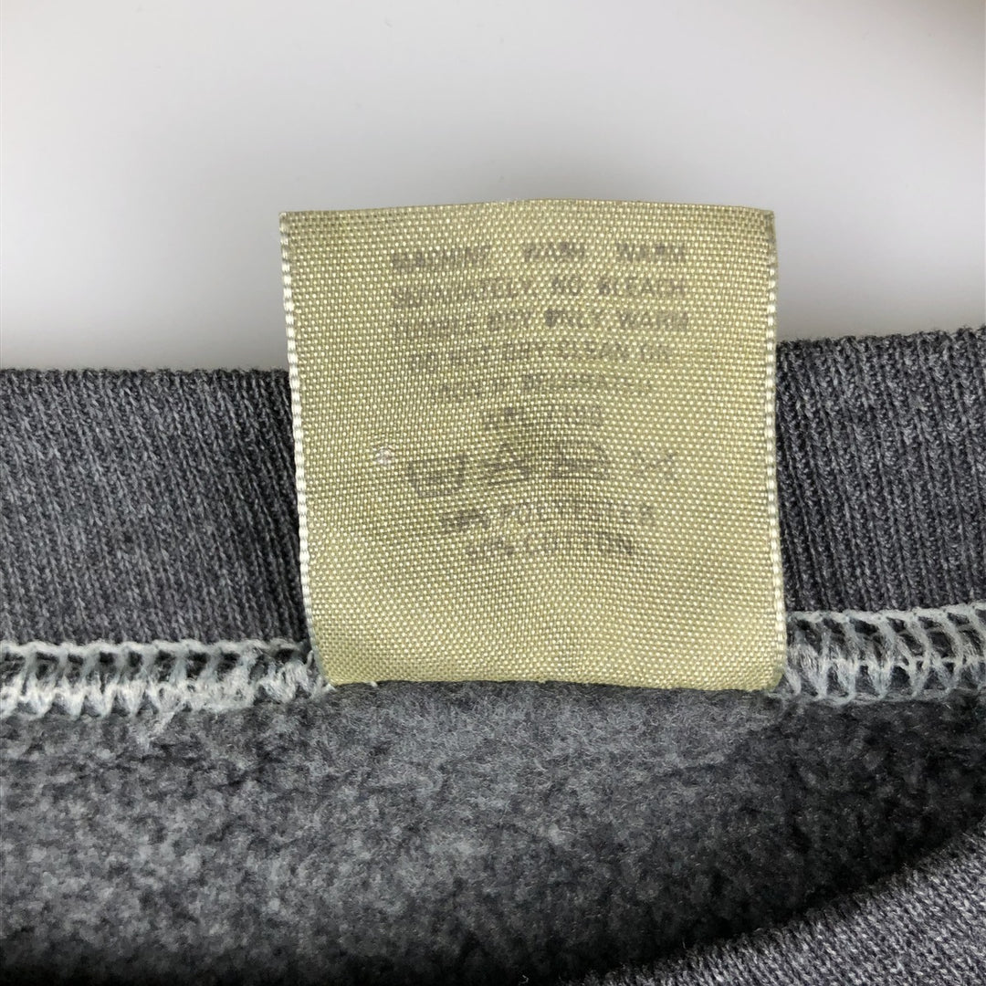 Vintage 90'S Miller Tiger Pattern Sweatshirt, Made in USA, Men's Size XL cotton Charcoal Vintage Second Hand