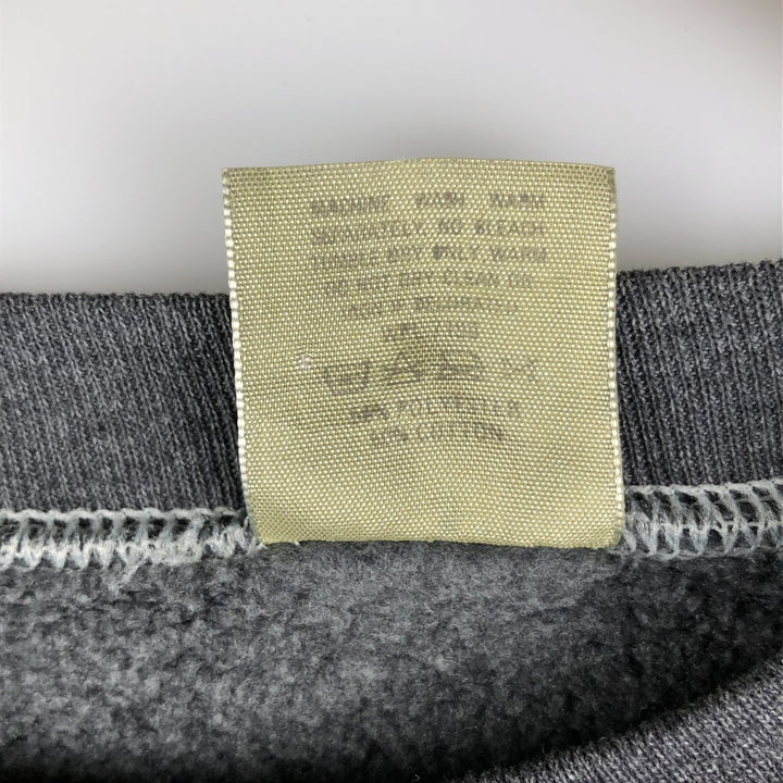 Vintage 90'S Miller Tiger Pattern Sweatshirt, Made in USA, Men's Size XL cotton Charcoal Vintage Second Hand