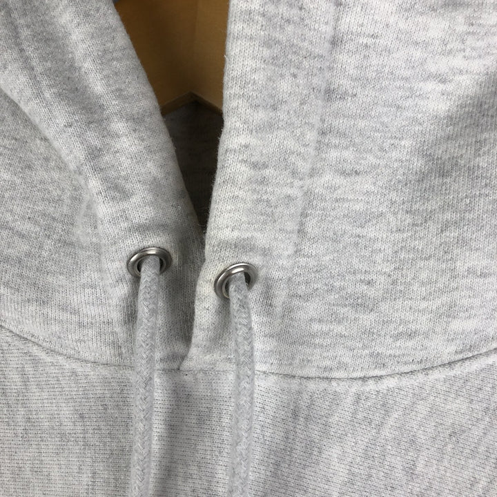 Champion Reverse Weave 3-row print college sweatshirt pullover hoodie, size M for men cotton gray type Vintage Second Hand