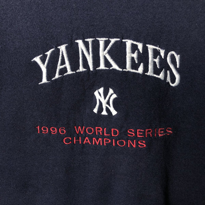 Vintage 1990'S MLB New York Yankees sweatshirt, Made in USA, Men's Size L cotton navy blue type Vintage Second Hand