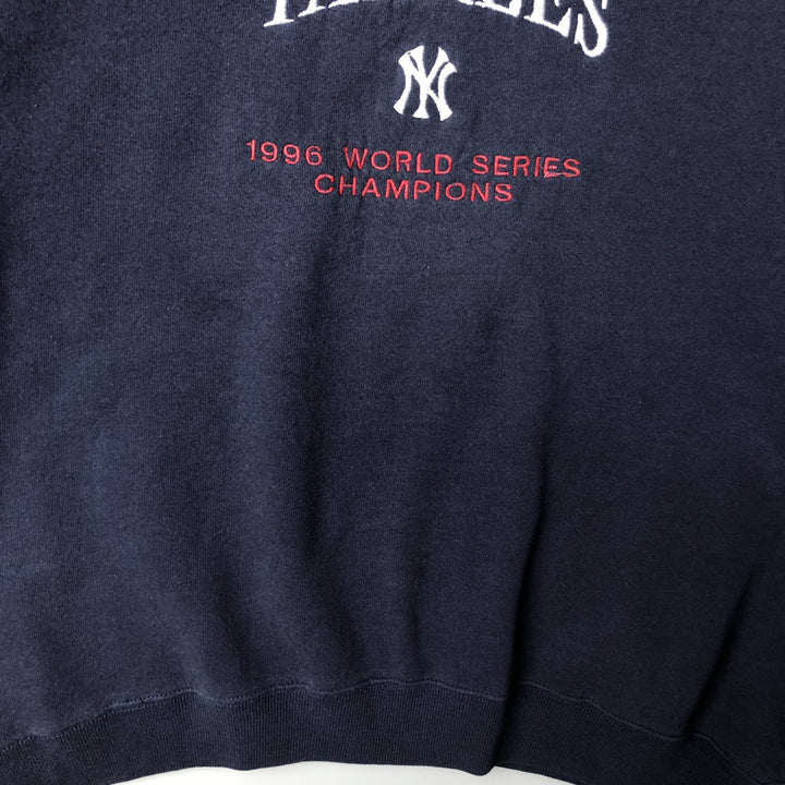Vintage 1990'S MLB New York Yankees sweatshirt, Made in USA, Men's Size L cotton navy blue type Vintage Second Hand