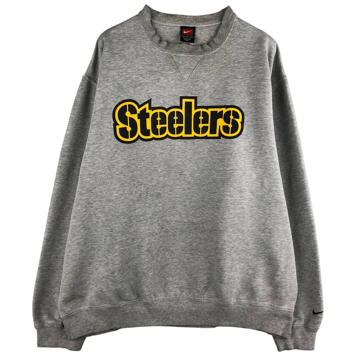2000'S Nike TEAM NFL Pittsburgh Steelers sweatshirt, men's size XL cotton gray type Vintage Second Hand