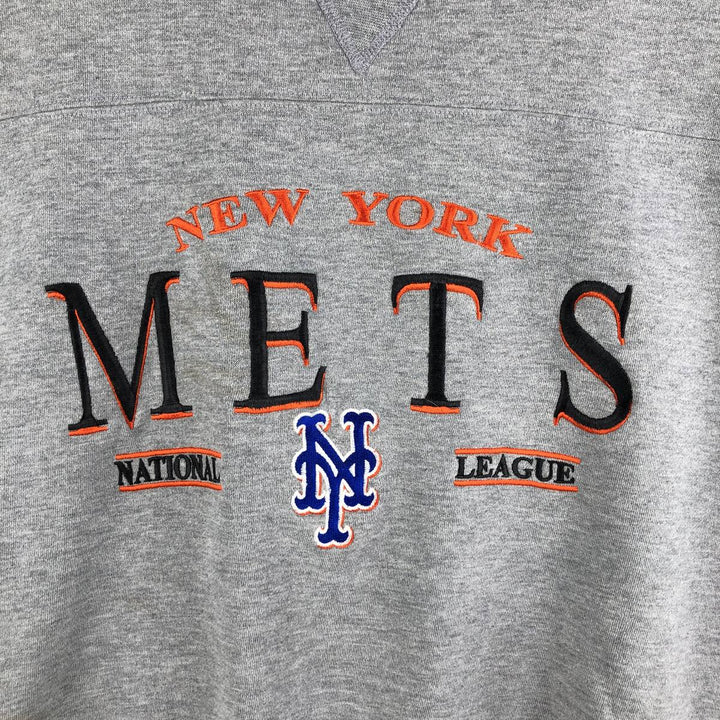 2000'S Lee SPORT MLB New York Mets Sweatshirt, Men's Size L polyester gray type Vintage Second Hand