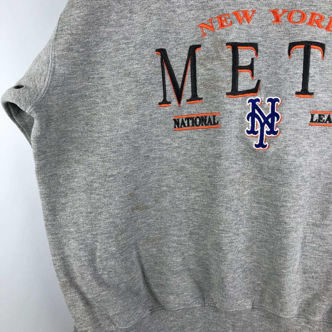 2000'S Lee SPORT MLB New York Mets Sweatshirt, Men's Size L polyester gray type Vintage Second Hand