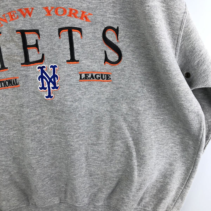 2000'S Lee SPORT MLB New York Mets Sweatshirt, Men's Size L polyester gray type Vintage Second Hand