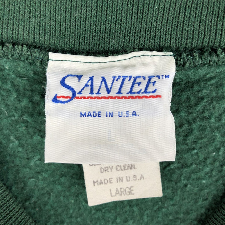 Vintage 90'S SANTEE NFL Green Bay Packers Print Sweatshirt, Made in USA, Men's Size L cotton Green type dark green Vintage Second Hand