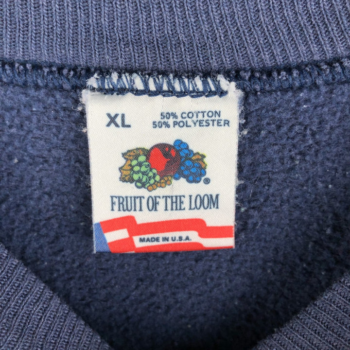90'S Fruit of the Loom MLB Minnesota Twins Print Sweatshirt, Made in USA, Men's Size XL cotton navy blue type Vintage Second Hand