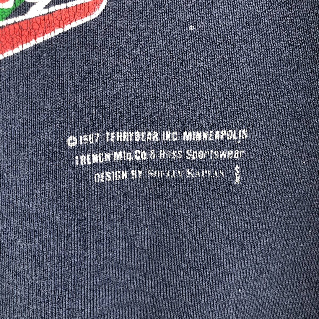 90'S Fruit of the Loom MLB Minnesota Twins Print Sweatshirt, Made in USA, Men's Size XL cotton navy blue type Vintage Second Hand