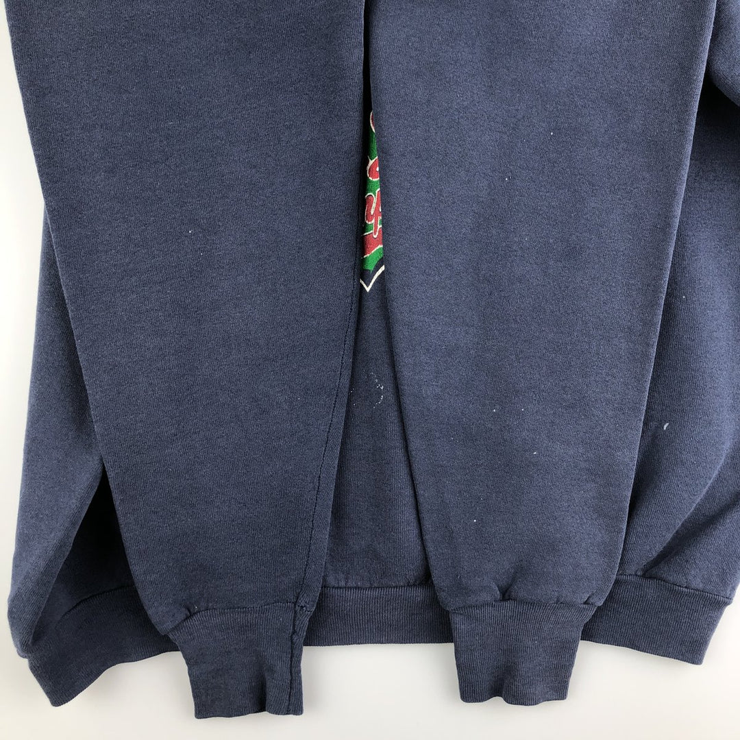 90'S Fruit of the Loom MLB Minnesota Twins Print Sweatshirt, Made in USA, Men's Size XL cotton navy blue type Vintage Second Hand