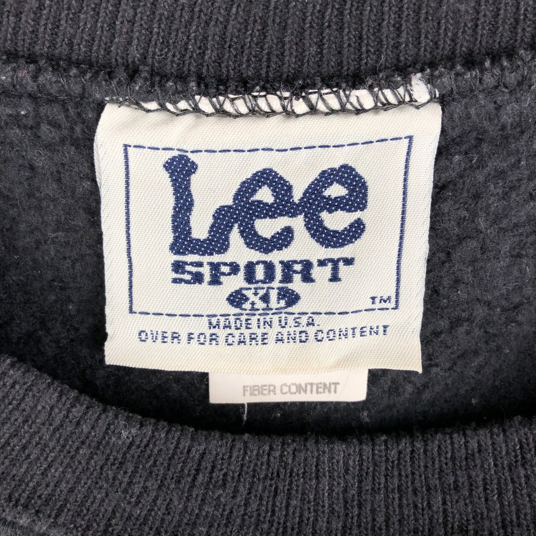90'S Lee SPORT NFL Pittsburgh Steelers Print Sweatshirt, Made in USA, Men's Size XL cotton black type Vintage Second Hand