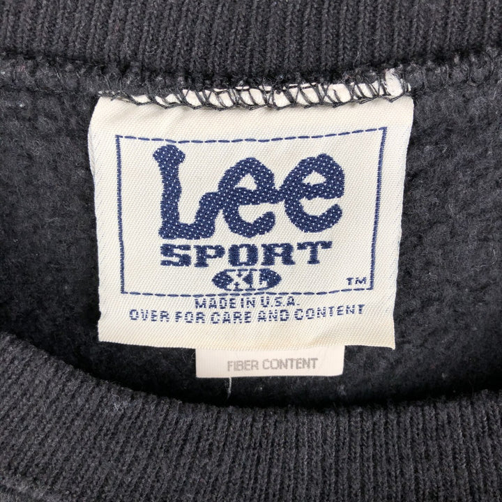 90'S Lee SPORT NFL Pittsburgh Steelers Print Sweatshirt, Made in USA, Men's Size XL cotton black type Vintage Second Hand