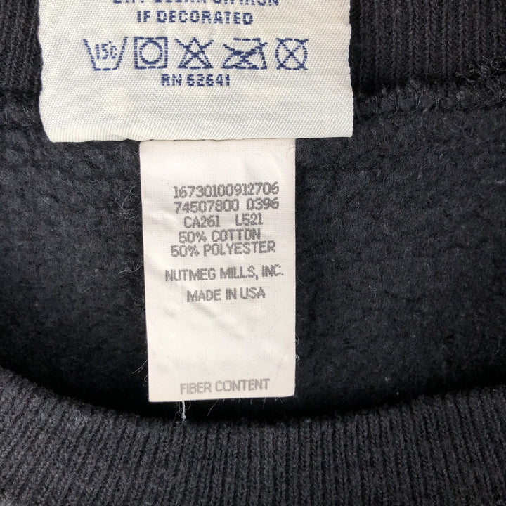 90'S Lee SPORT NFL Pittsburgh Steelers Print Sweatshirt, Made in USA, Men's Size XL cotton black type Vintage Second Hand