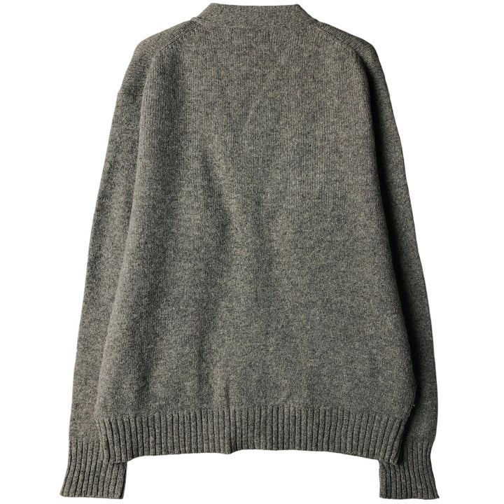 Ralph Lauren POLO by Ralph Lauren wool knit cardigan, men's size L Lamb wool gray type Vintage Second Hand
