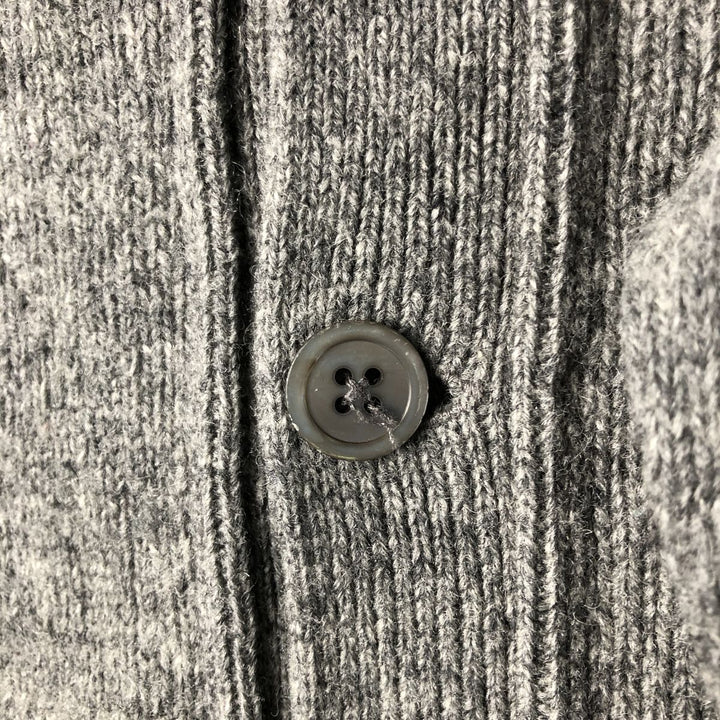 Ralph Lauren POLO by Ralph Lauren wool knit cardigan, men's size L Lamb wool gray type Vintage Second Hand