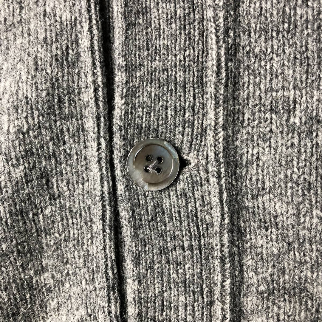 Ralph Lauren POLO by Ralph Lauren wool knit cardigan, men's size L Lamb wool gray type Vintage Second Hand