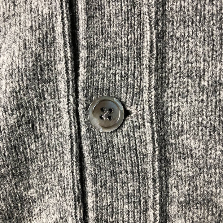 Ralph Lauren POLO by Ralph Lauren wool knit cardigan, men's size L Lamb wool gray type Vintage Second Hand