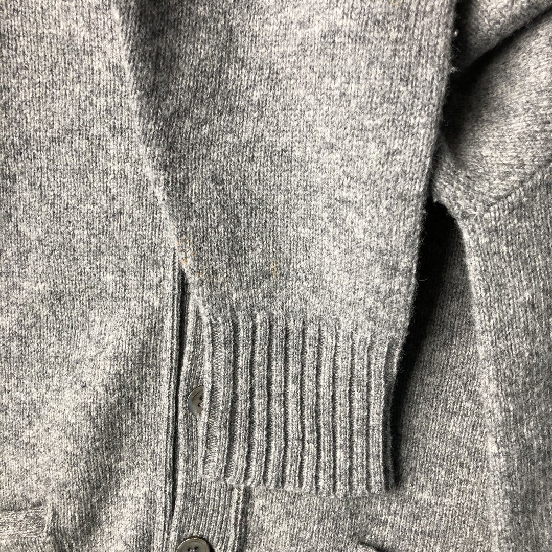 Ralph Lauren POLO by Ralph Lauren wool knit cardigan, men's size L Lamb wool gray type Vintage Second Hand