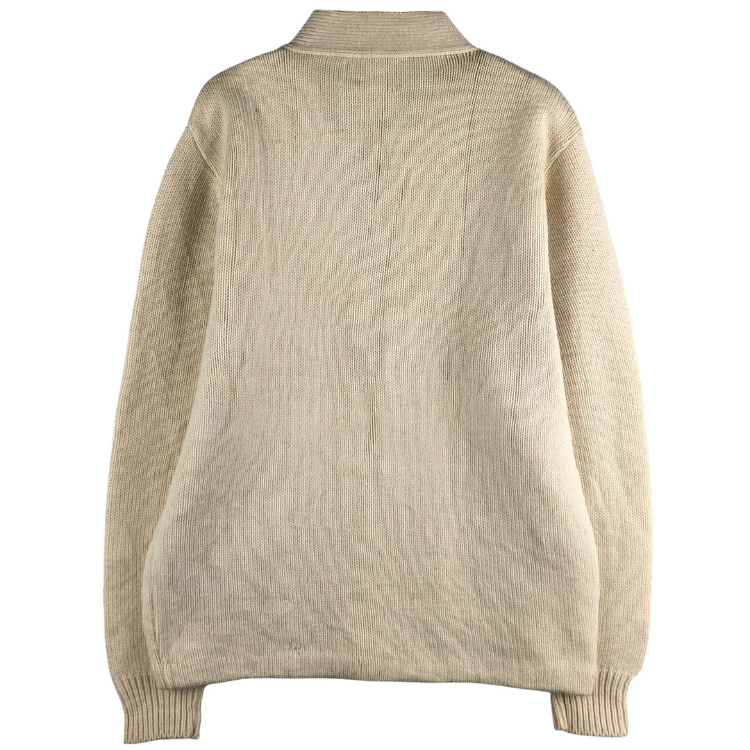 Vintage LLBean wool knit cardigan from the 1980'S to 1990s, made in the USA, size M. wool Beige type Vintage Second Hand