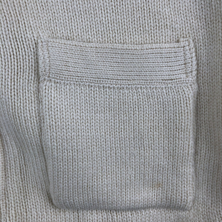 Vintage LLBean wool knit cardigan from the 1980'S to 1990s, made in the USA, size M. wool Beige type Vintage Second Hand