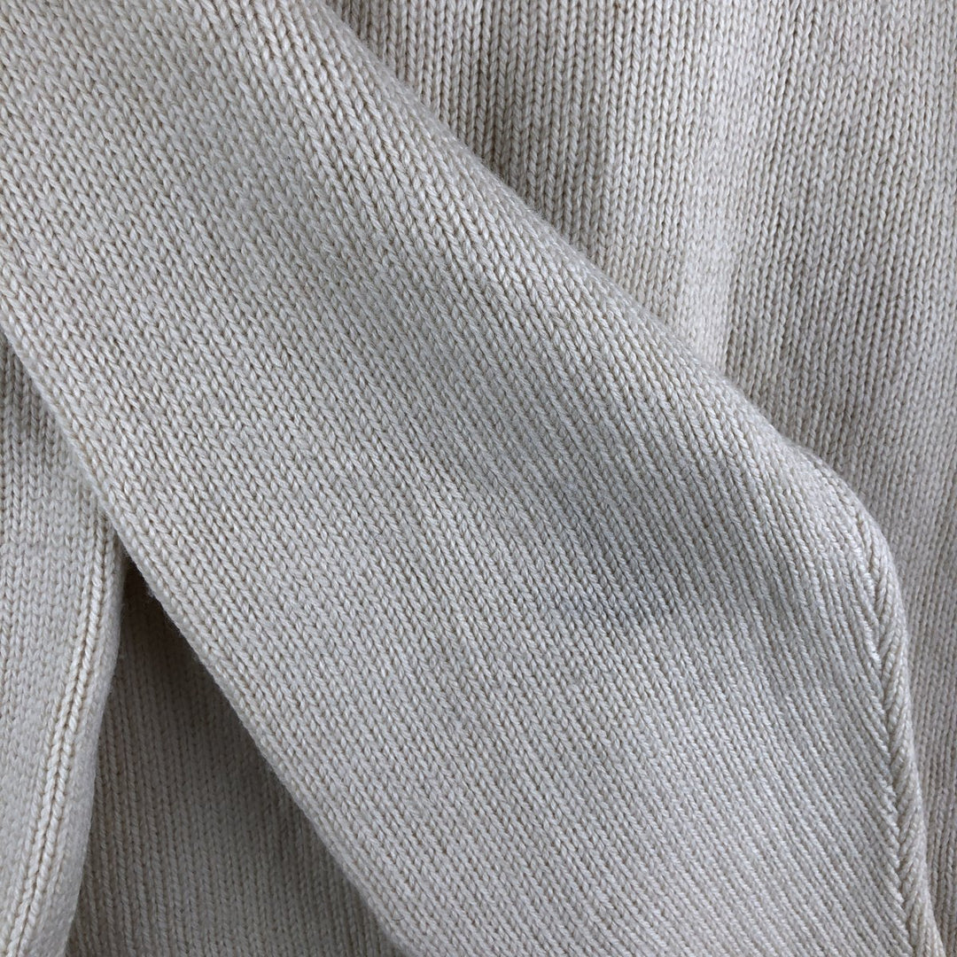 Vintage LLBean wool knit cardigan from the 1980'S to 1990s, made in the USA, size M. wool Beige type Vintage Second Hand