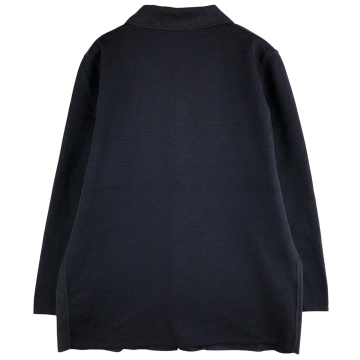 Burberry's OF LONDON wool knit cardigan, men's size S, with collar Merino wool navy blue type Vintage Second Hand