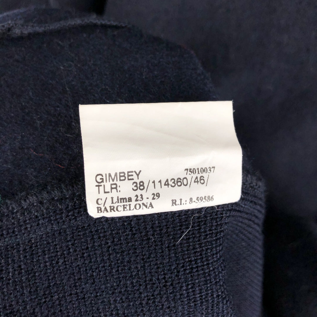 Burberry's OF LONDON wool knit cardigan, men's size S, with collar Merino wool navy blue type Vintage Second Hand