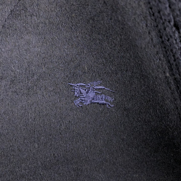 Burberry's OF LONDON wool knit cardigan, men's size S, with collar Merino wool navy blue type Vintage Second Hand