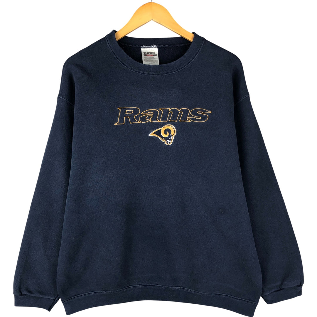 Vintage 1990'S Tartex NFL Los Angeles Rams sweatshirt, size L, men's cotton navy blue type Vintage Second Hand