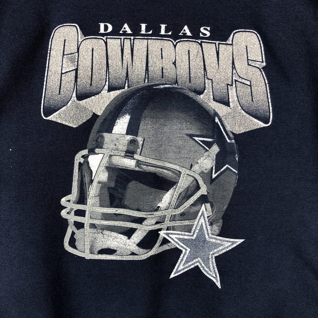 Vintage 90'S Chalk Line NFL Dallas Cowboys Print Sweatshirt, Men's Size XL unclear navy blue type Vintage Second Hand