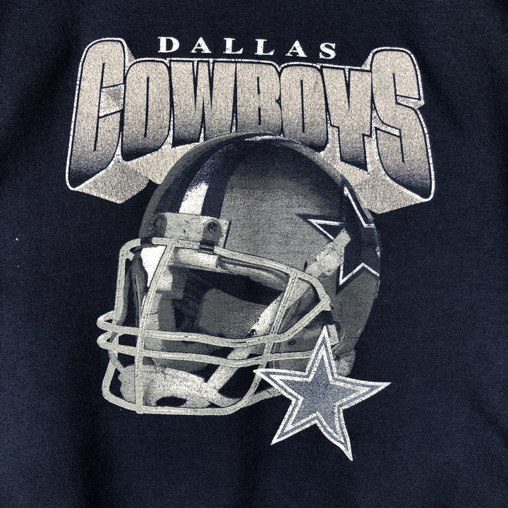 Vintage 90'S Chalk Line NFL Dallas Cowboys Print Sweatshirt, Men's Size XL unclear navy blue type Vintage Second Hand