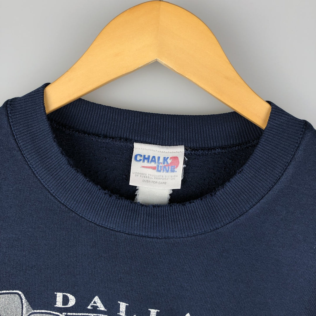 Vintage 90'S Chalk Line NFL Dallas Cowboys Print Sweatshirt, Men's Size XL unclear navy blue type Vintage Second Hand