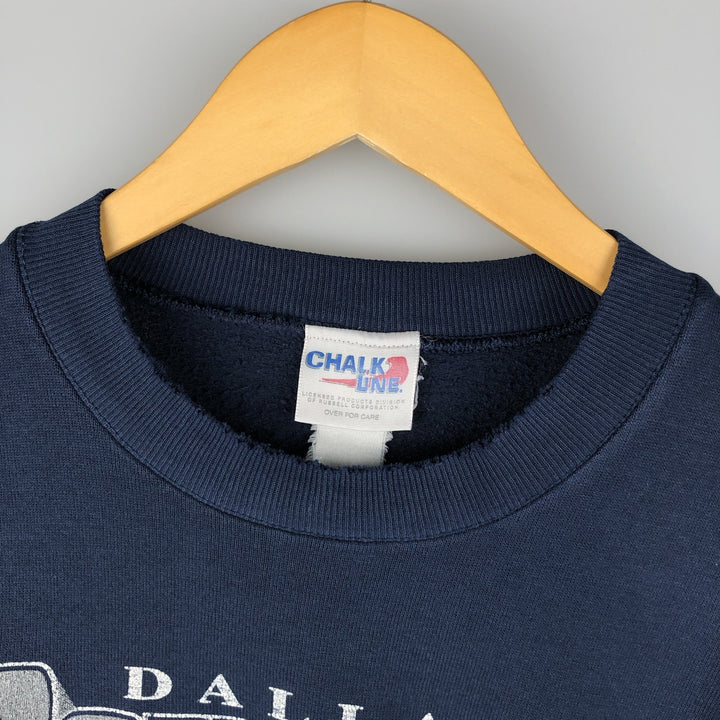 Vintage 90'S Chalk Line NFL Dallas Cowboys Print Sweatshirt, Men's Size XL unclear navy blue type Vintage Second Hand