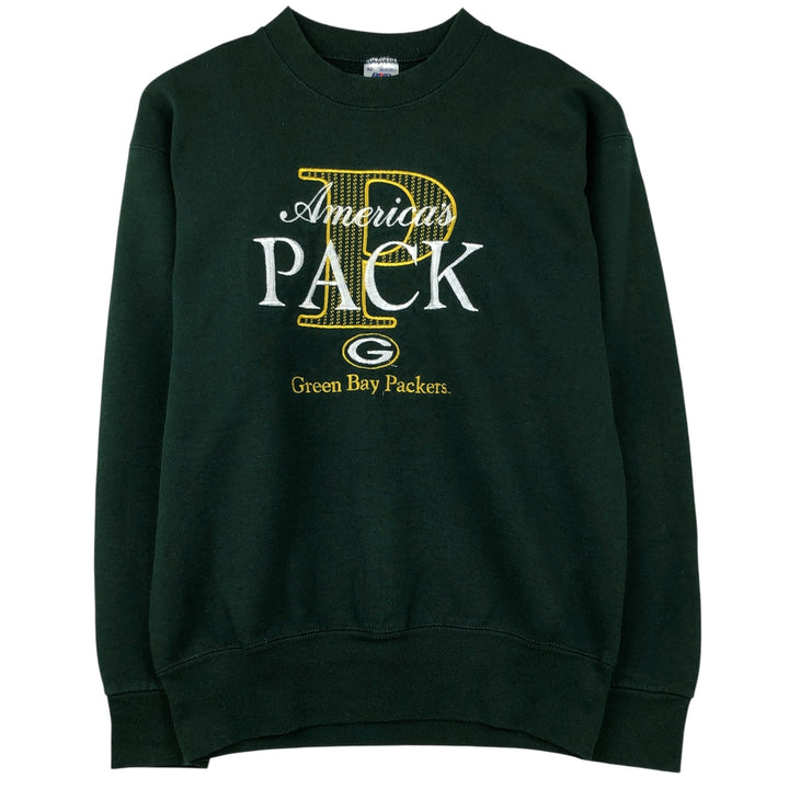 Vintage 90'S BVD Green Bay Packers sweatshirt, Made in USA, Men's Size Medium cotton Green type dark green Vintage Second Hand