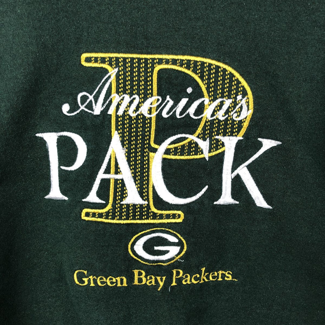 Vintage 90'S BVD Green Bay Packers sweatshirt, Made in USA, Men's Size Medium cotton Green type dark green Vintage Second Hand