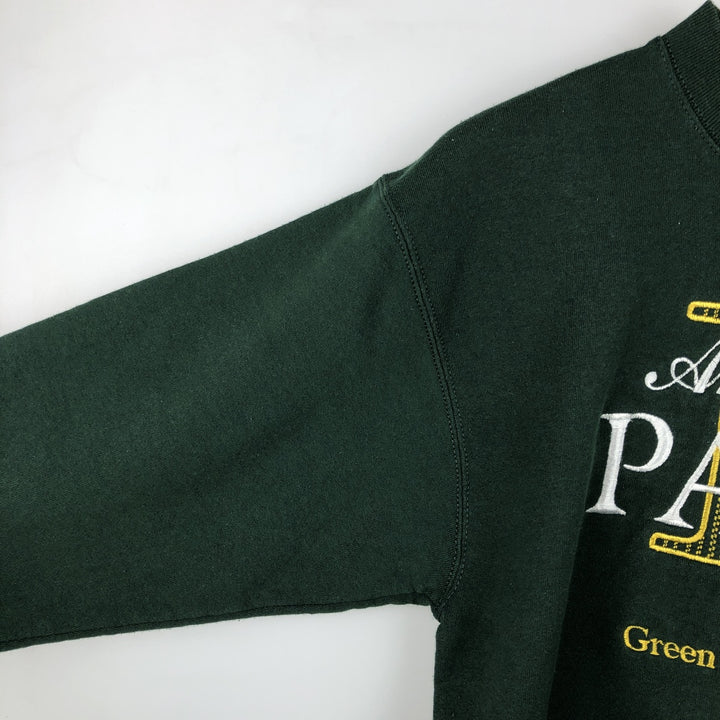 Vintage 90'S BVD Green Bay Packers sweatshirt, Made in USA, Men's Size Medium cotton Green type dark green Vintage Second Hand