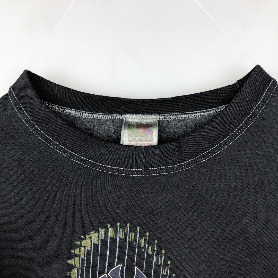 2000'S Fruit of the Loom MLB New York Yankees Print Sweatshirt, Men's Size XL cotton black type Vintage Second Hand