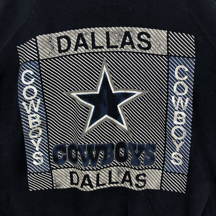 Vintage 70s-80'S Altex NFL Dallas Cowboys Print Sweatshirt, Made in USA, Men's Size Large cotton navy blue type Vintage Second Hand