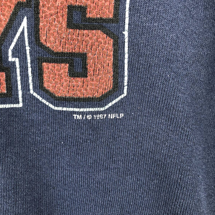 Vintage 90'S Dallas Cowboys NFL print sweatshirt, Made in USA, Men's XL polyester navy blue type Vintage Second Hand