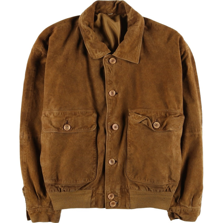 conbipel suede leather jacket, men's size XL, vintage Genuine Leather Suede Leather brown type Vintage Second Hand