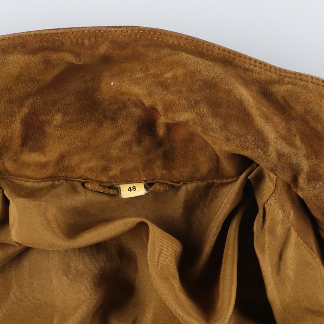 conbipel suede leather jacket, men's size XL, vintage Genuine Leather Suede Leather brown type Vintage Second Hand